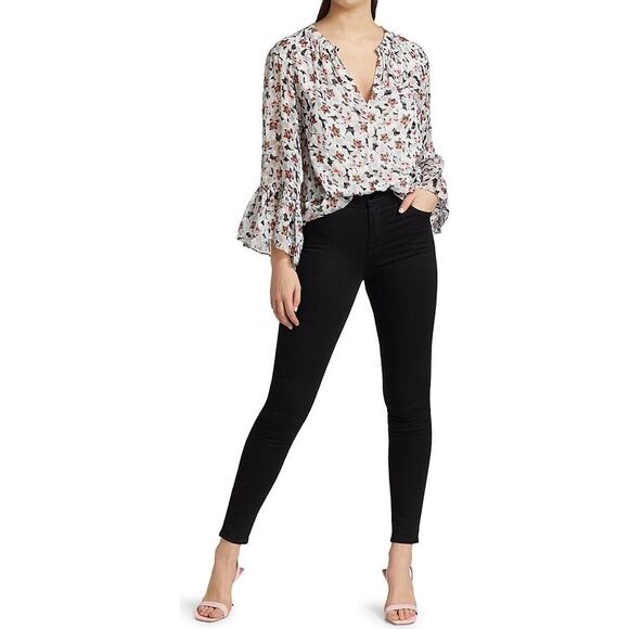 TANYA TAYLOR Harper Floral Bell-Sleeve Top Size 2X - Picture 3 of 9